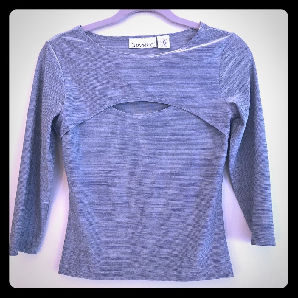 Silver colored elegant blouse